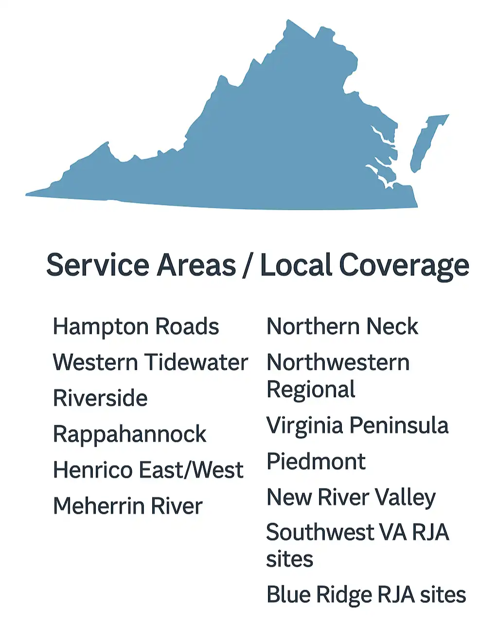 local coverage and service areas in virginias served by dignitrac